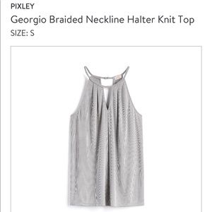Braided neckline halter top / tank top